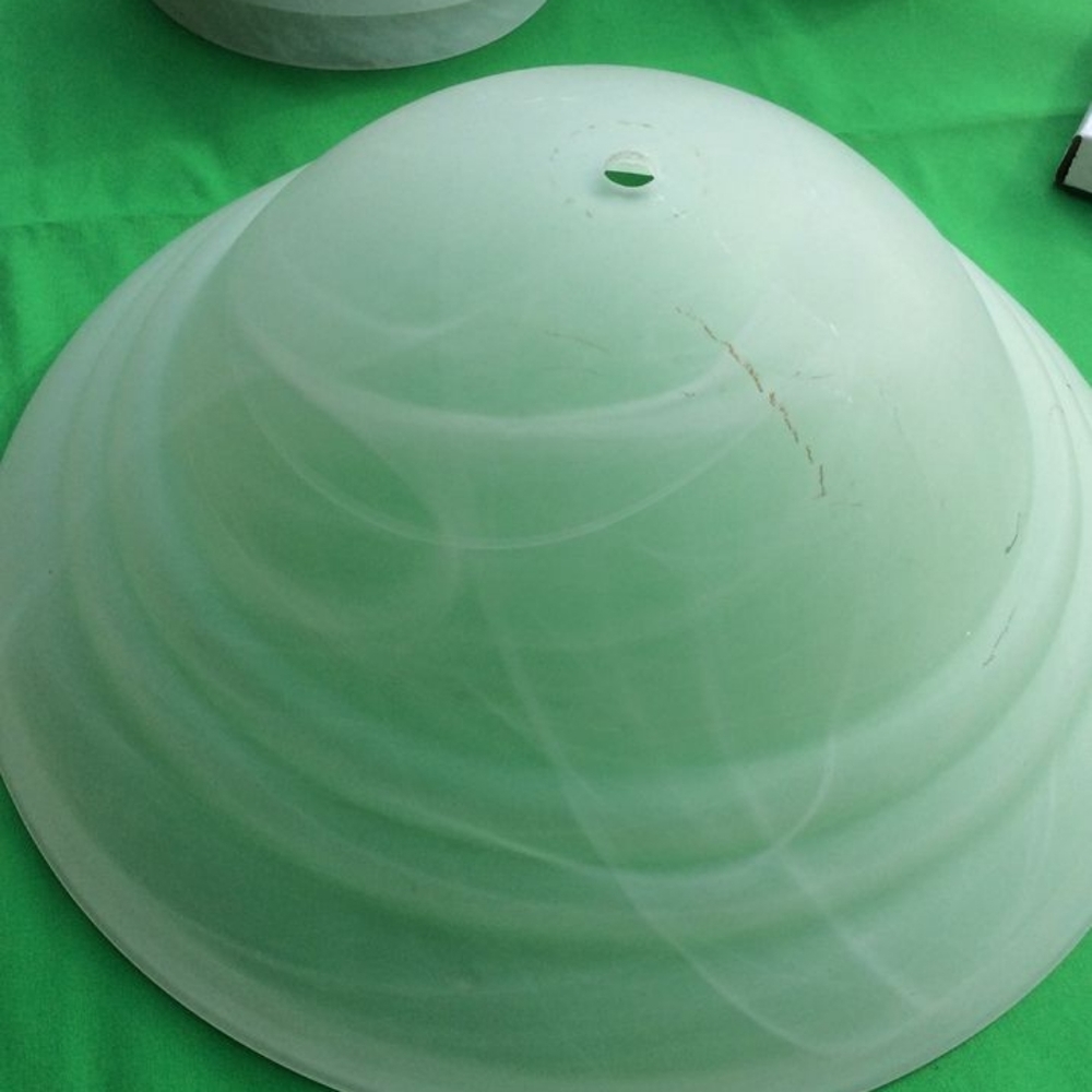 White Alabaster Replacement Torchiere Glass Shade